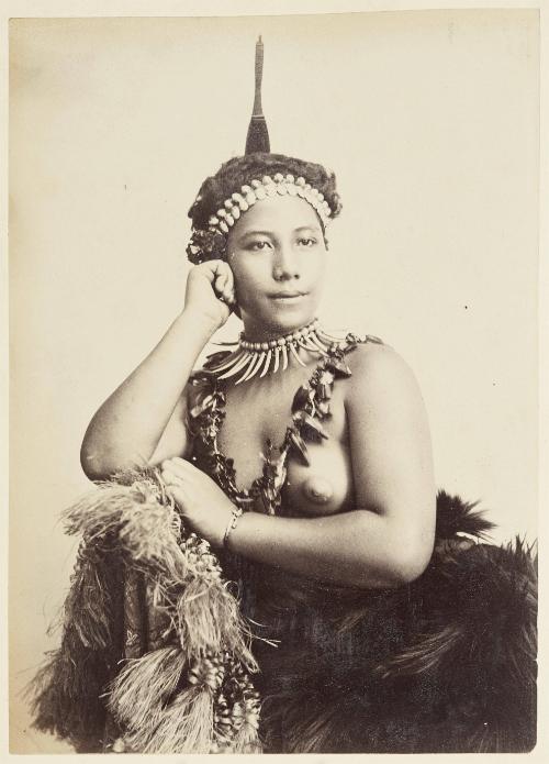 [Samoan girl in gala dress: Tāloi]   from Oceanic Album