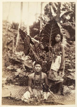 [Samoan girls gathering leaves]   from Oceanic Album