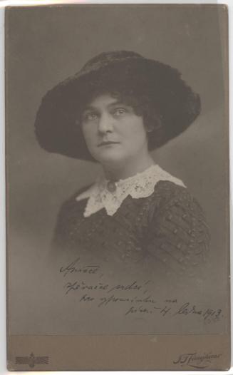 Untitled (Cabinet Card of Woman in Hat)