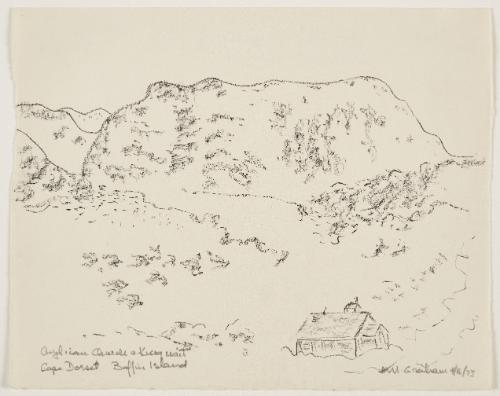 Anglican Church & Kingnait, Cape Dorset, Baffin Island