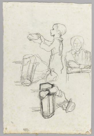 Junge mit Suppenschussel (verso)