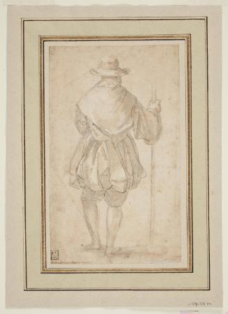 Study of a Standing Man (recto); Head of a Woman (verso)