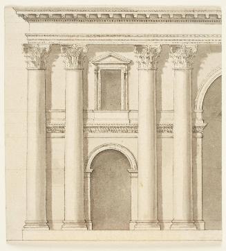 Architectural study, with Corinthian Order