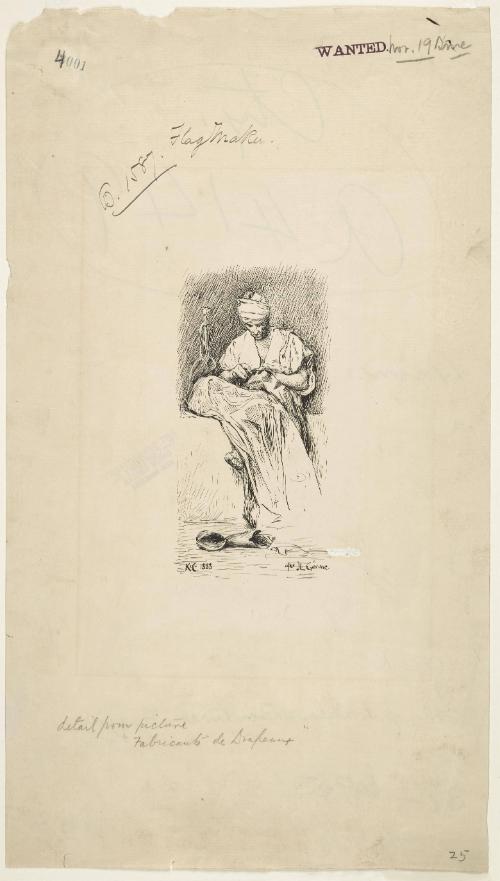 Indian Figure Flagmaking (after Gerome)