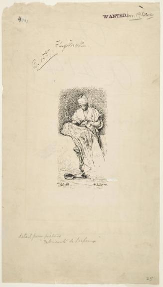 Indian Figure Flagmaking (after Gerome)