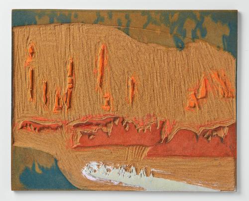 Linoleum block from Green and Gold