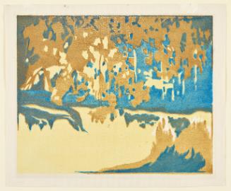 Linoleum print from Green and Gold