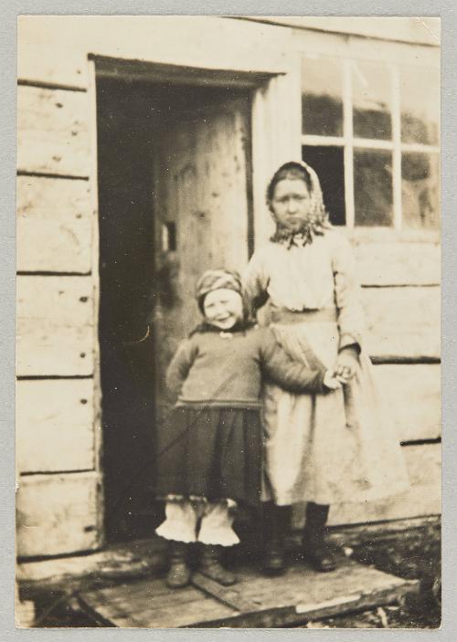 Hopedale, Labrador. Eskimos [sic] at home. Photograph from the Newfoundland Album from Collection of Canadian albums compiled by Edith S. Watson

