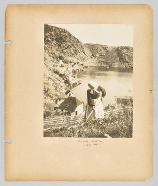 Digging potatoes, "Path End." Page 52 of Newfoundland from Collection of Canadian albums compiled by Edith S. Watson
