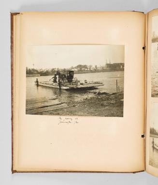 The ferry at Yamaska, Que. Page 26 of The Abenaki; from collection of Canadian albums compiled by Edith S. Watson, 1890s-1930s