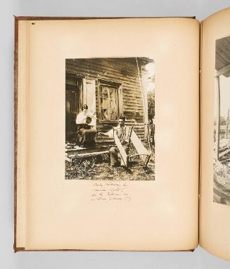 "Baby watching his cradle grow!" At the Indian reservation, Odanak, P.Q. Page 14 of The Abenaki; from collection of Canadian albums compiled by Edith S. Watson, 1890s-1930s