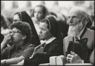 Worshippers at St. Peter's Church in St. Peter's Square