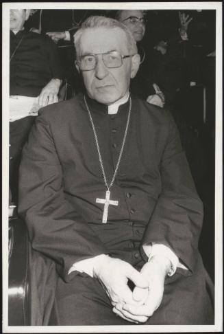 Cardinal Albino Luciani at a gathering of cardinals, Rome.