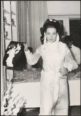 Actress Annabella Incontrera on her wedding day to film critic Guglielmo Biraghi, 1969