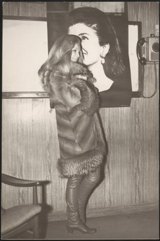 Singer Patty Pravo in a fur coat