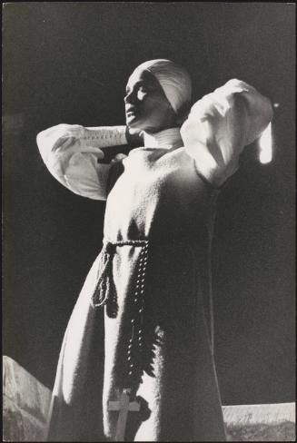 Florinda Bolkan as a nun on the set of Flavia the Heretic 