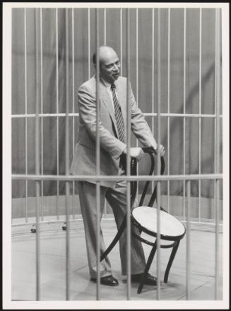 A portrait of Renato Altissimo during a television performance