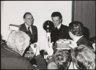 Two leading communist politicians Enrico Berlinguer  and Santiago Carrillo