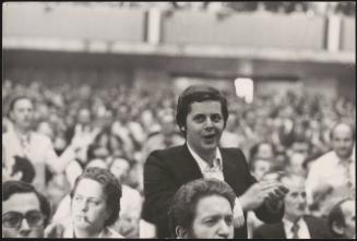 Close up of the corwd at a Christian Democracy meeting