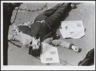 The body of Raffalele Iozzino, Public Safety guard, killed dring the kidnapping of Aldo Moro on Via Fani, 16/03/1978