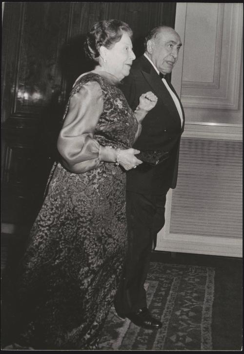 Giuseppe Lupis and his wife attend a formal event 