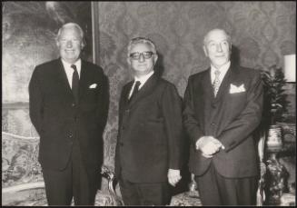 Giuseppe Medici, Giovanni Leone and Edward Heath 