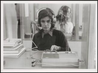 Students in the library 