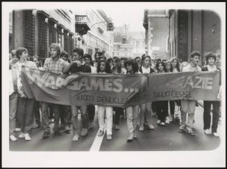 High school students in anti war march