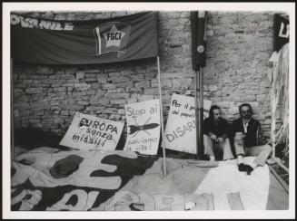 An anti nuclear missile protest 