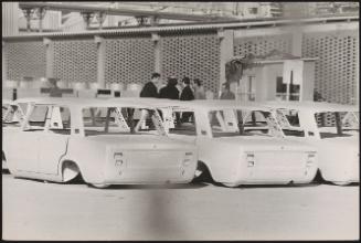 Skeletons of cars at the Seat factory 