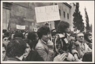 Crowds of protesters on a street