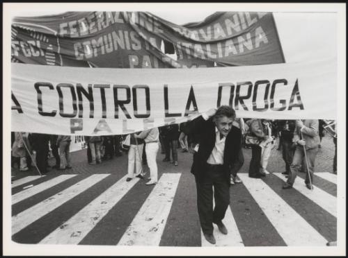 An anti drug protest, Palermo