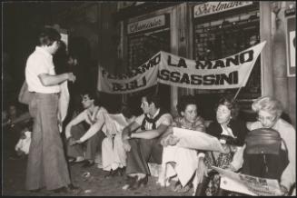 A protest against Spain's Fascist regime under Franco