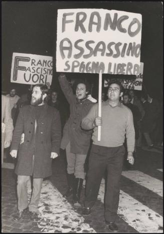 A protest against Spain's Fascist regime under Franco