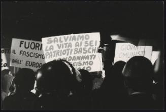 An anti fascist protest