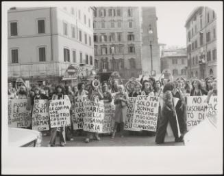 Women at a pro abortion protest