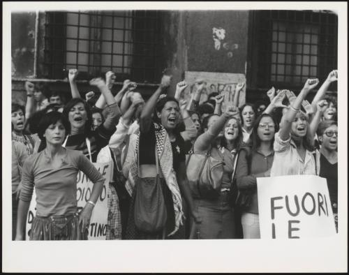 A feminist protest march