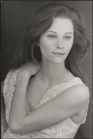 Charlotte Rampling on the set of the film "The Night Porter" 