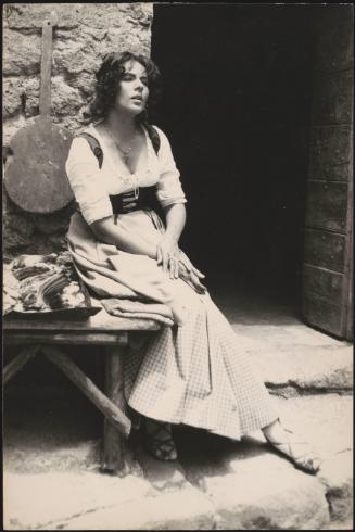 Italian actress Marilù Tolo at the famous Roman restaurant 'Meo Patacca'