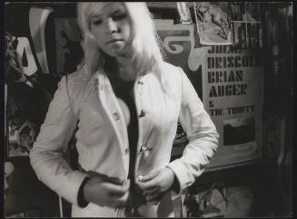 Portrait before a billboard