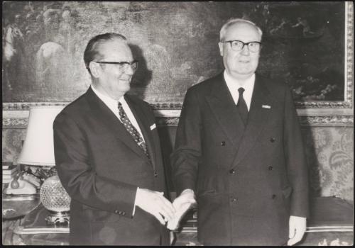 Giuseppe Saragat and Josip Broz Tito, 1969
