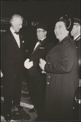Josip Broz Tito and his wife Jovanka dressed for a formal evening