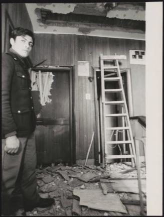 A room after a bomb attack