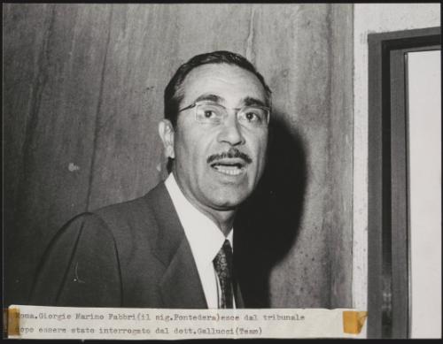 Giorgia Marino Fabbri (Mr. Pontedera) leaves a court in Rome after being interrogated by Dr. Gallucci