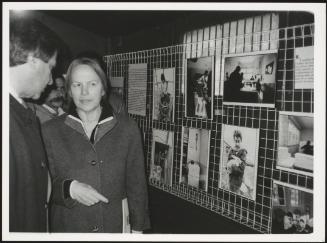 Wall display at an anti-drugs meeting