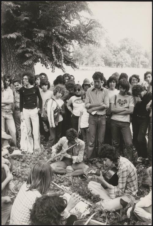 Hippies at an musical event
