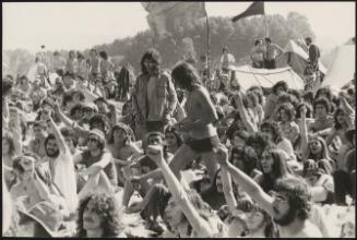 Hippies at a festival
