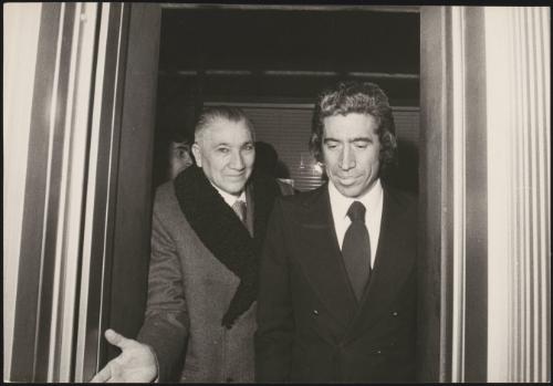 Pier Luigi Torri with his lawyer Eugenio de Simone emerging from court