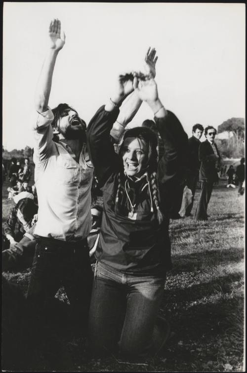 Two members of The Indiani Metropolitani 