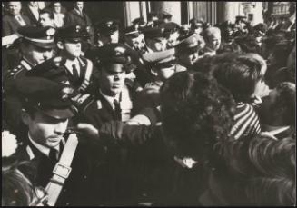 Clashes on the street between police and protesters